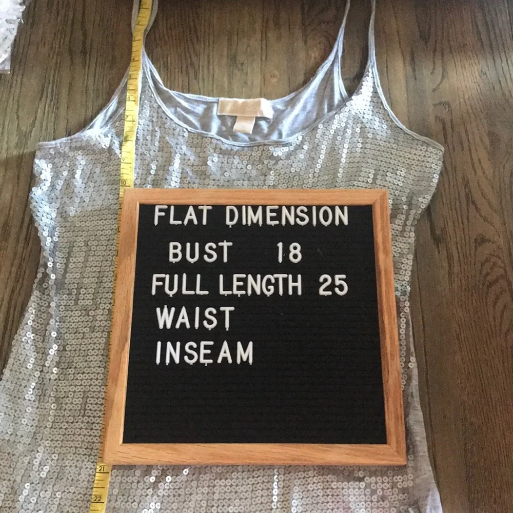 Sequins spaghetti strap tank top Michael Kors